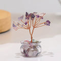Yellow Crystal Money Tree Mini Ornament – Feng Shui Office Desk Decor - The Uplift Shop
