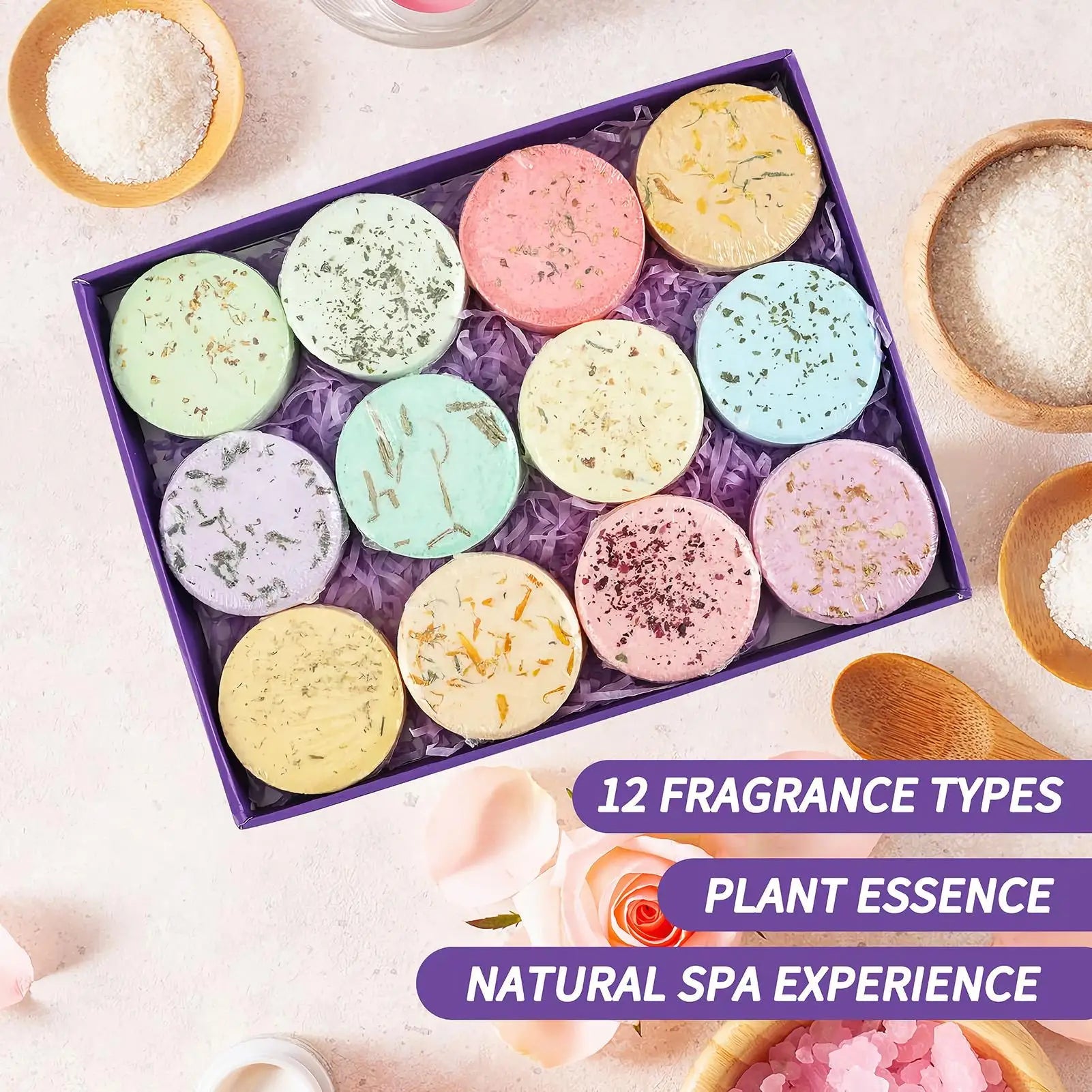 Aromatherapy Shower Steamers Set (12pcs) – Stress Relief Spa Gift - The Uplift Shop