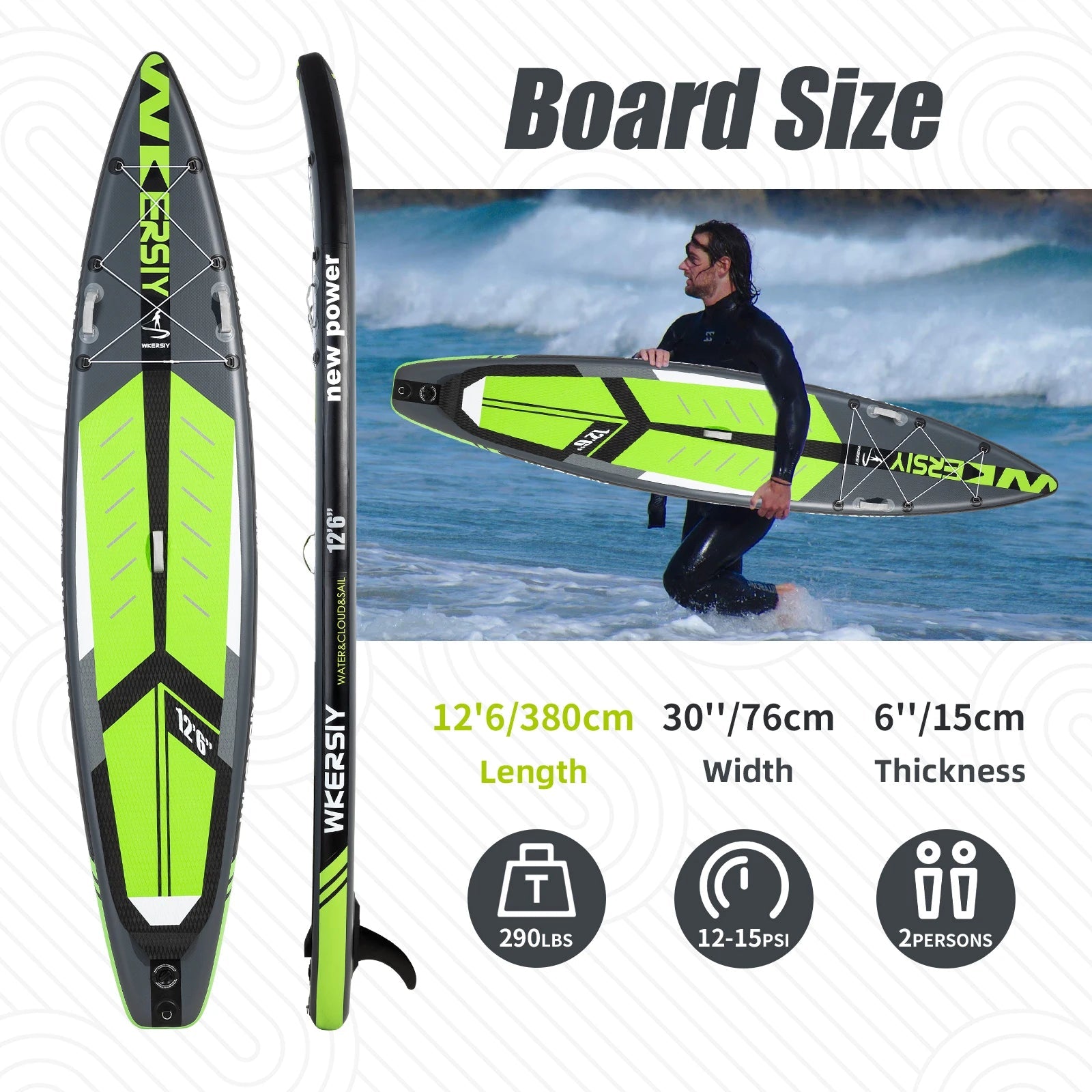 Race SUP Inflatable Paddle Board 12'6" – Speed Performance Stand Up Board - The Uplift Shop