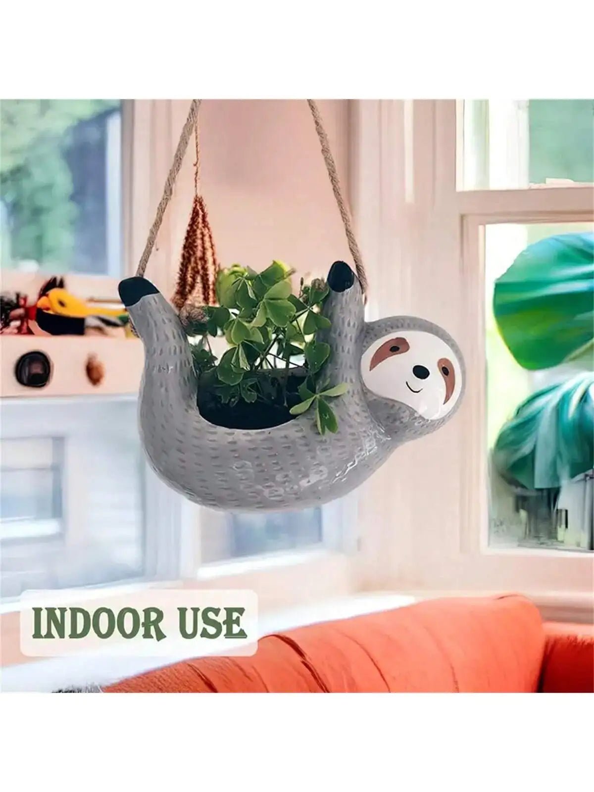 Ceramic Hanging Planter – Indoor Succulent & Air Plant Pot - The Uplift Shop
