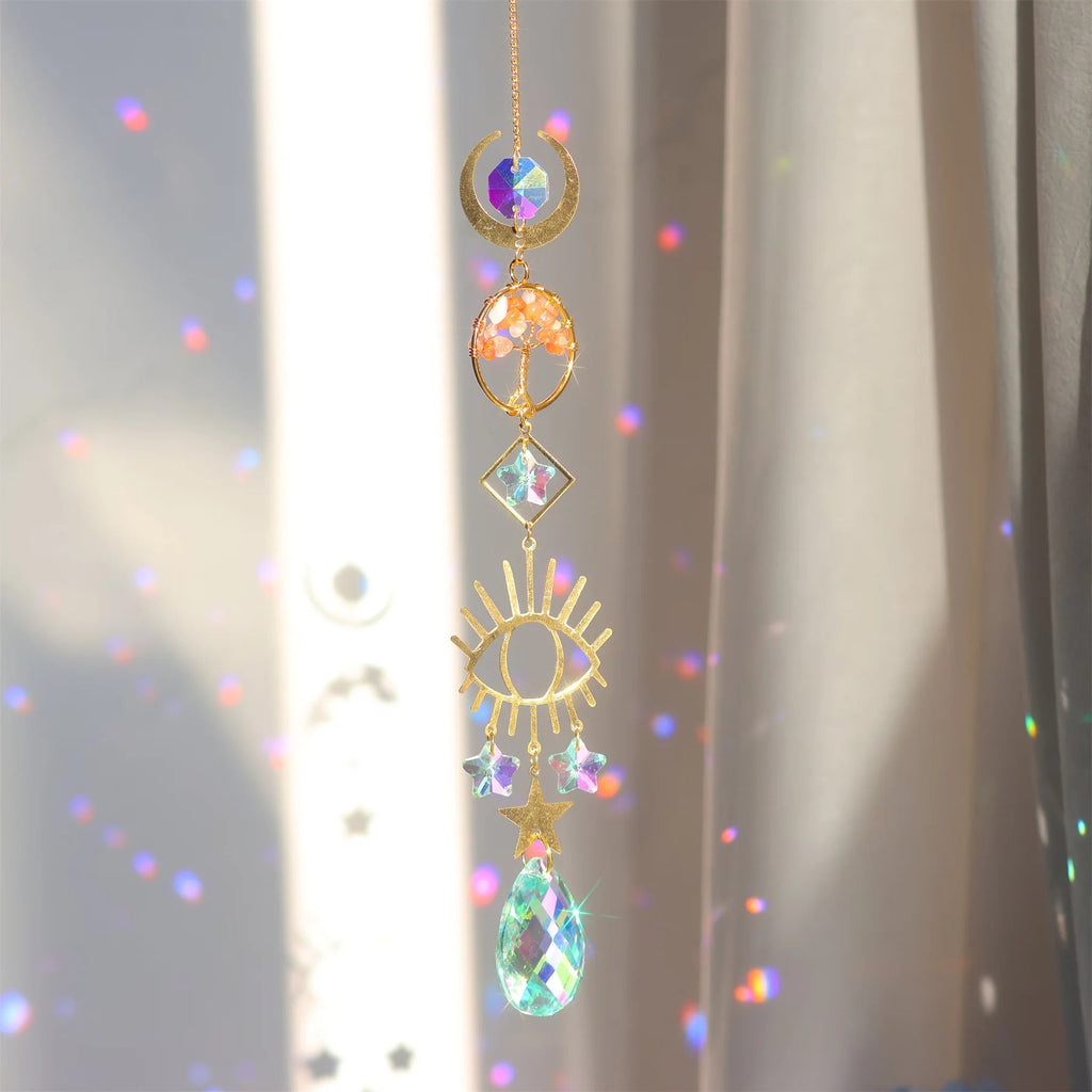 Tree of Life Crystal Suncatcher – Window Prism Light Catcher - The Uplift Shop
