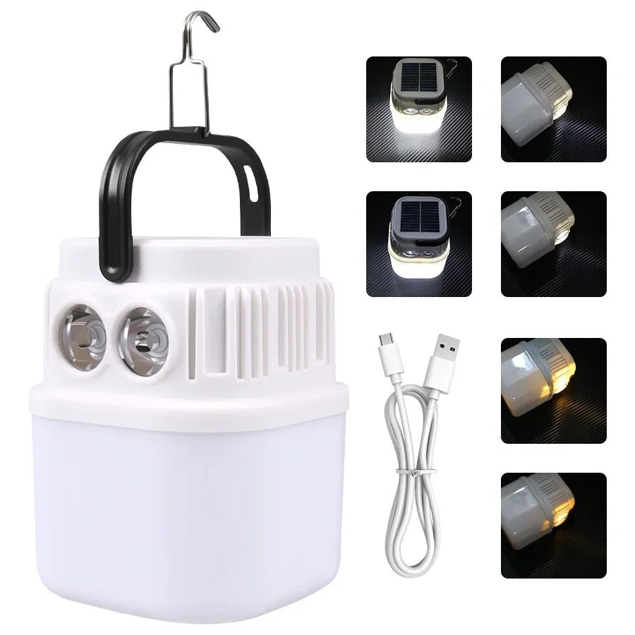 Rechargeable LED Camping Lantern – Portable Pumpkin Camp Lamp with Power Bank - The Uplift Shop