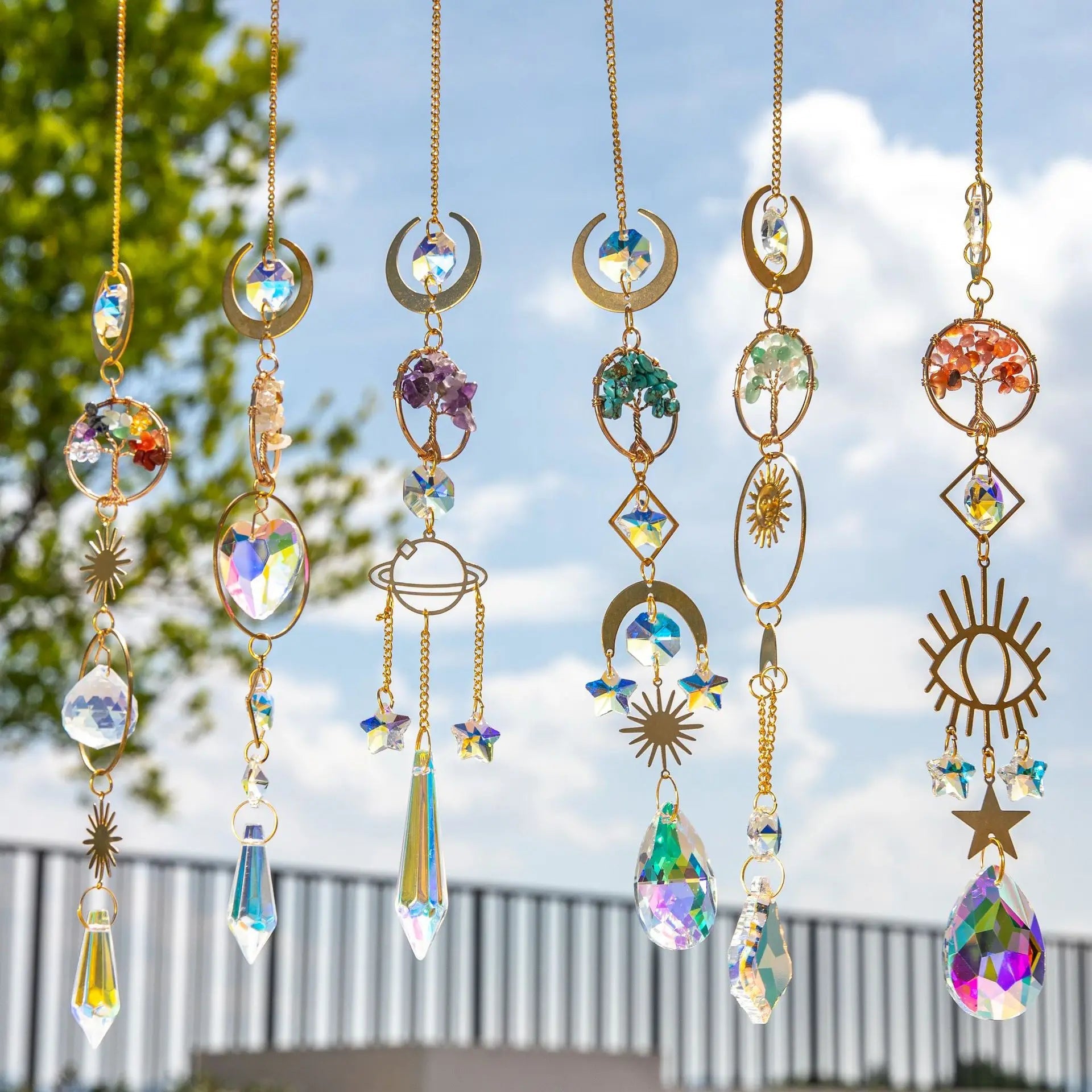 Tree of Life Crystal Suncatcher – Window Prism Light Catcher - The Uplift Shop