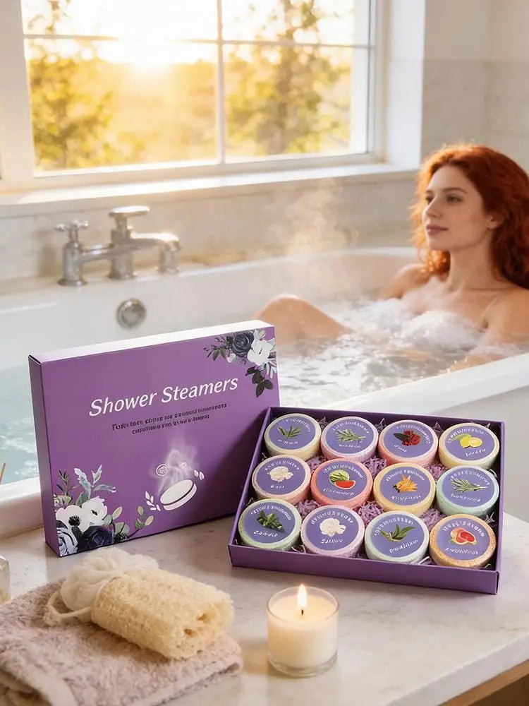 Aromatherapy Shower Steamers Set (12pcs) – Stress Relief Spa Gift - The Uplift Shop