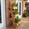 3 - Tier Vertical Cedar Standing Planter Box - The Uplift Shop