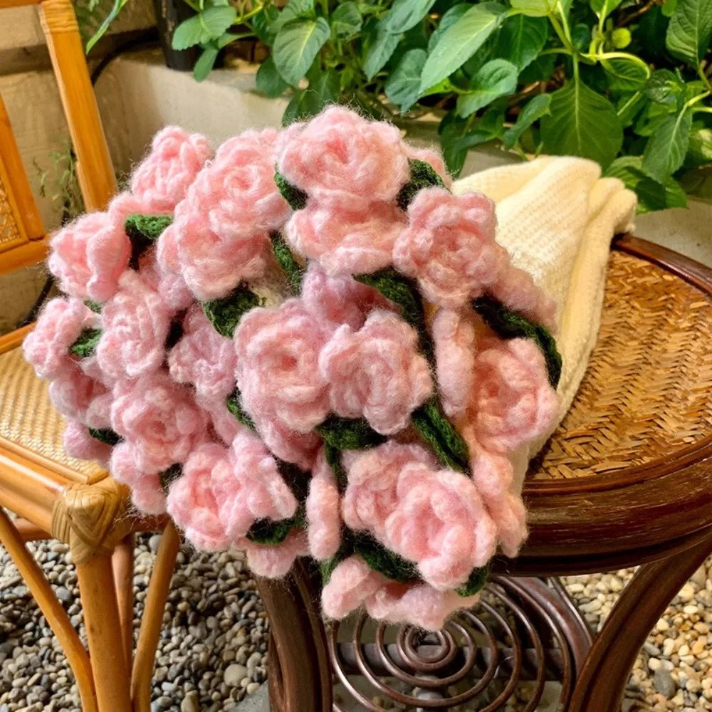 Crochet Rose Bouquet Blanket – Soft Floral Hug Blanket - The Uplift Shop