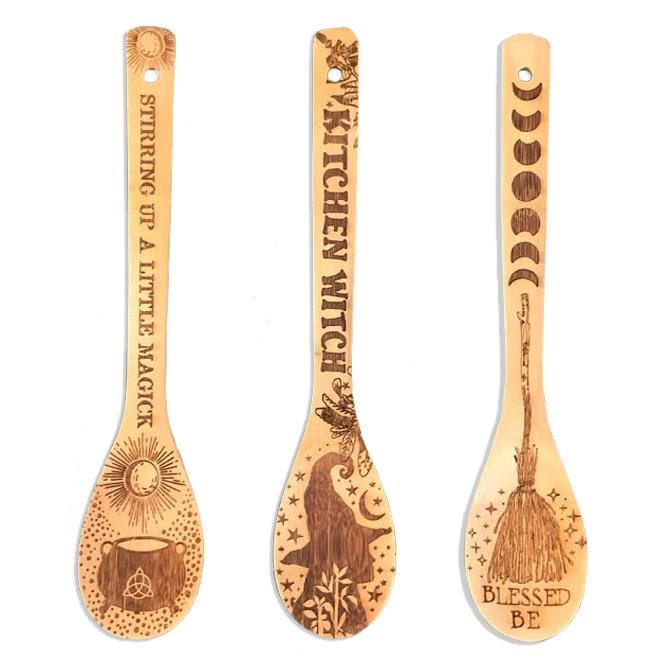 Witchy Bamboo Wooden Spoon - The Uplift Shop